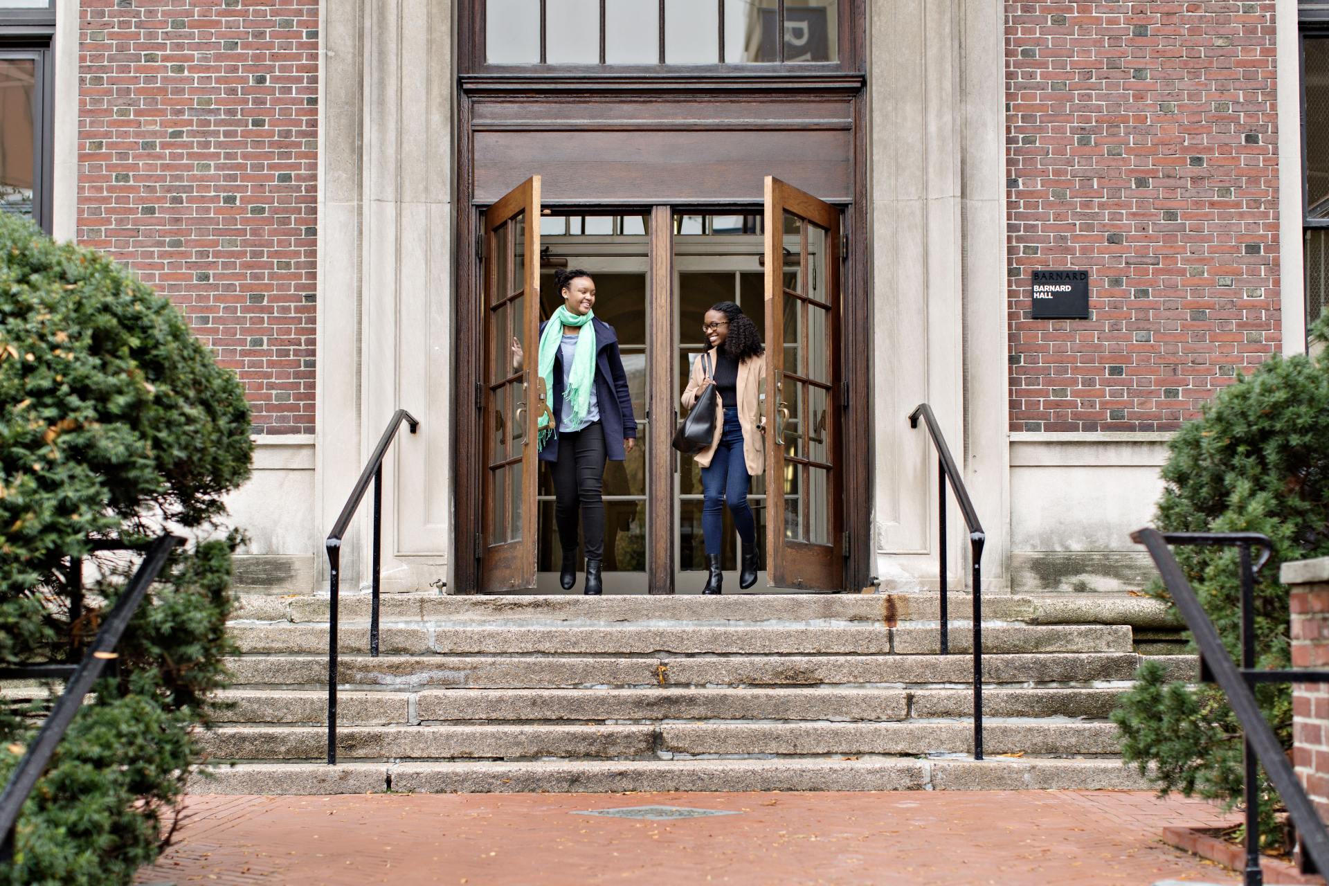 Students Exit Barnard Hall